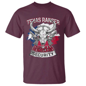 Texas Ranger Original Homeland Security T Shirt History Of Texas TS11 Maroon Print Your Wear