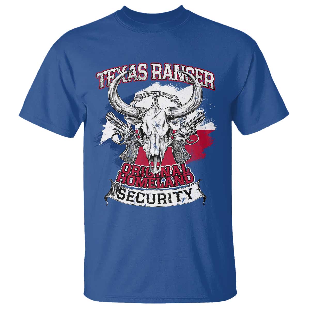 Texas Ranger Original Homeland Security T Shirt History Of Texas TS11 Royal Blue Print Your Wear