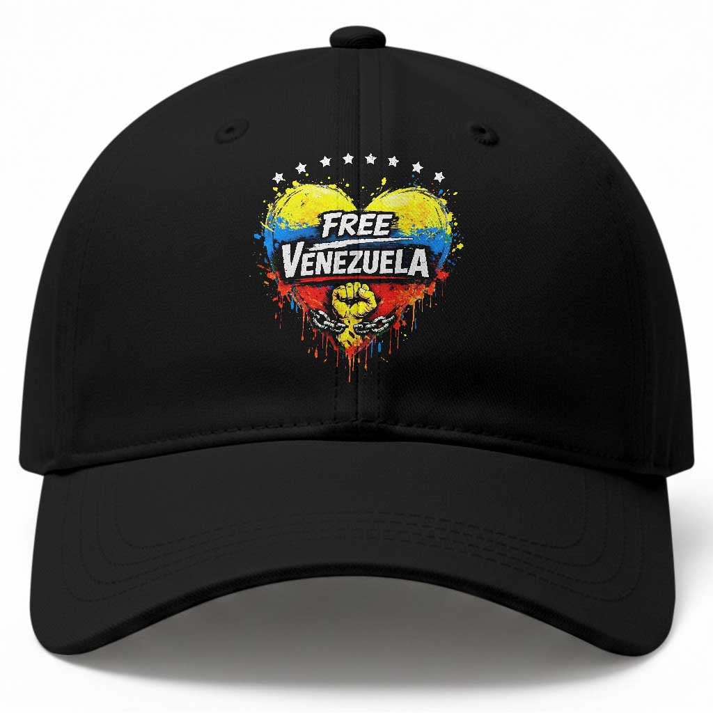 Free Venezuela Baseball Cap Freedom Venezuelan Flag Hand Fist Graphic TS11 Print Your Wear