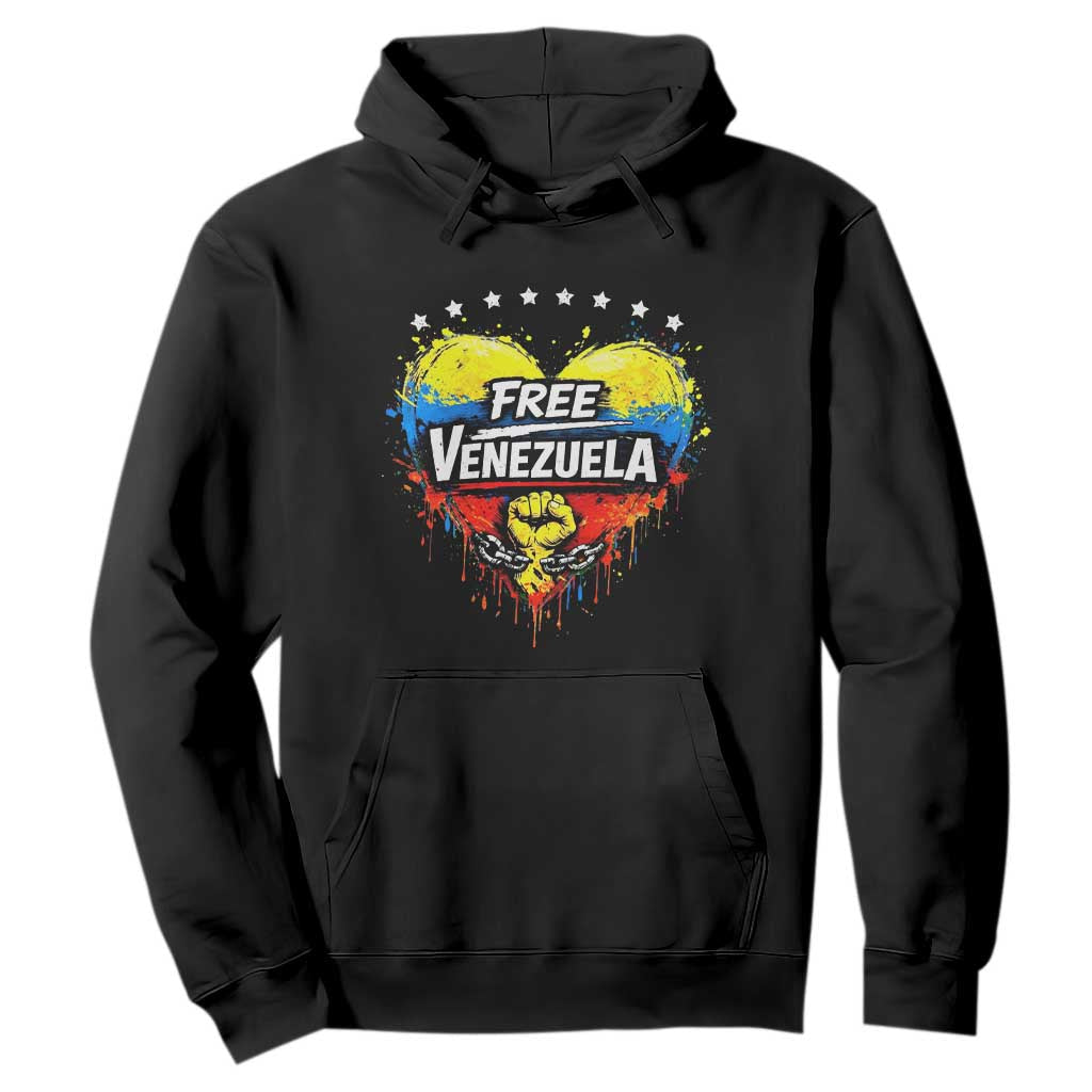 Free Venezuela Hoodie Freedom Venezuelan Flag Hand Fist Graphic TS11 Black Print Your Wear
