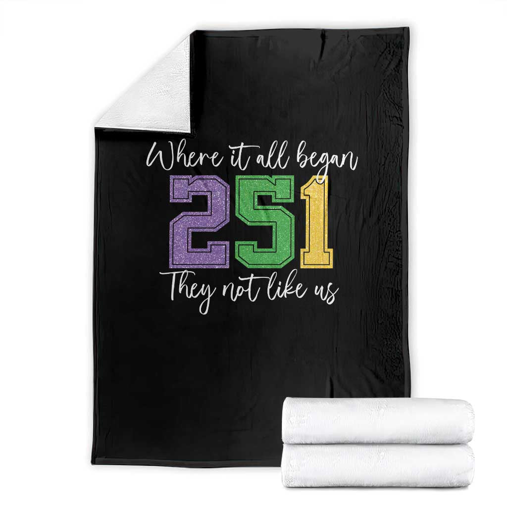 251 Mardi Gras Mobile Alabama Throw Blanket Where It All Began Fat Tuesday Carnival Glitter Print TS11 Black Print Your Wear