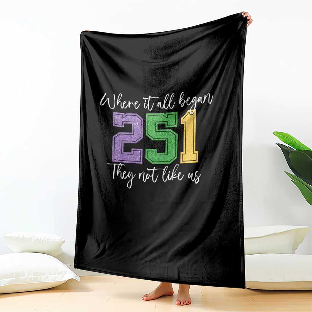251 Mardi Gras Mobile Alabama Throw Blanket Where It All Began Fat Tuesday Carnival Glitter Print TS11 Print Your Wear