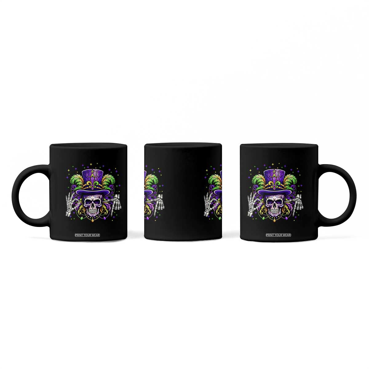 Mardi Gras Skull 67 Six Seven Meme New Orleans Witch Doctor Voodoo Coffee Mug TS11 Print Your Wear
