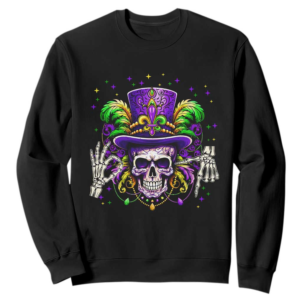 Mardi Gras Skull 67 Six Seven Meme New Orleans Witch Doctor Voodoo Sweatshirt TS11 Black Print Your Wear