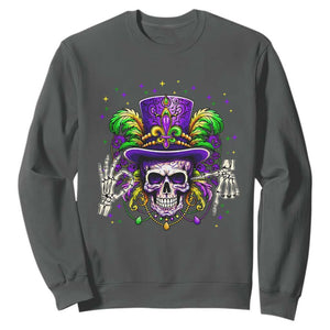 Mardi Gras Skull 67 Six Seven Meme New Orleans Witch Doctor Voodoo Sweatshirt TS11 Dark Heather Print Your Wear