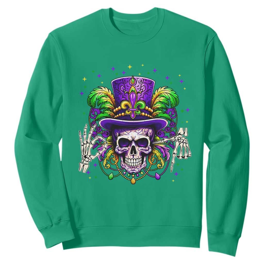 Mardi Gras Skull 67 Six Seven Meme New Orleans Witch Doctor Voodoo Sweatshirt TS11 Irish Green Print Your Wear