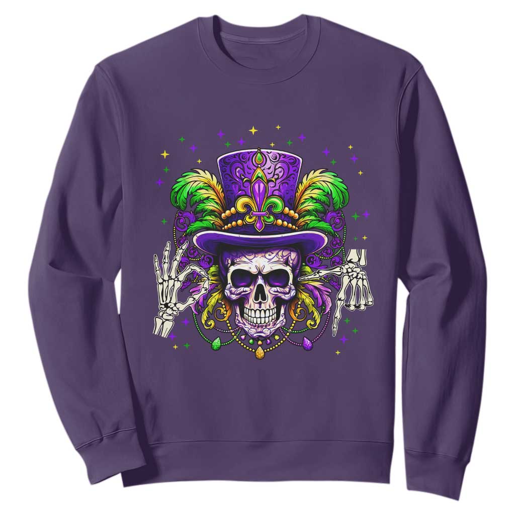 Mardi Gras Skull 67 Six Seven Meme New Orleans Witch Doctor Voodoo Sweatshirt TS11 Purple Print Your Wear