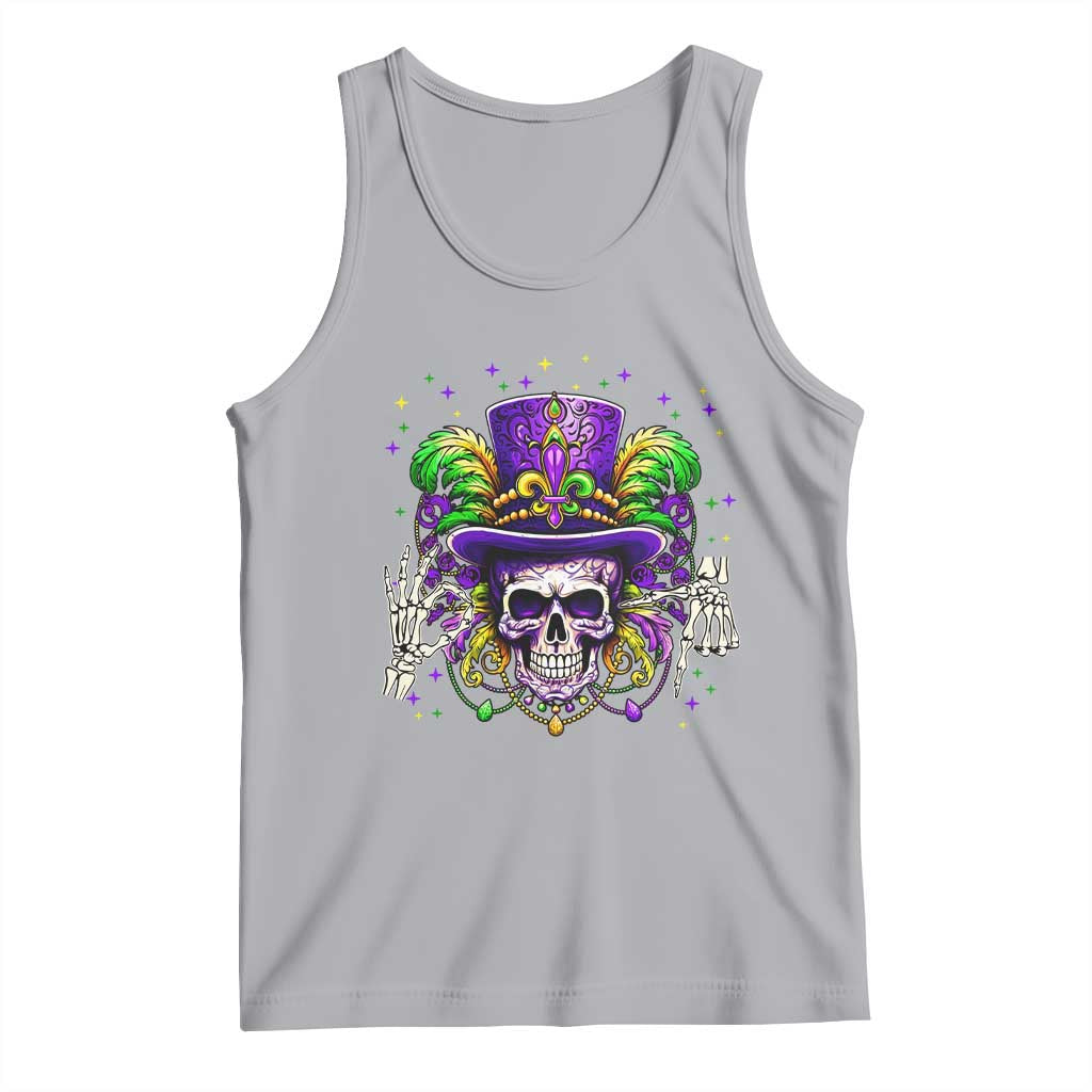 Mardi Gras Skull 67 Six Seven Meme New Orleans Witch Doctor Voodoo Tank Top TS11 Athletic Heather Print Your Wear