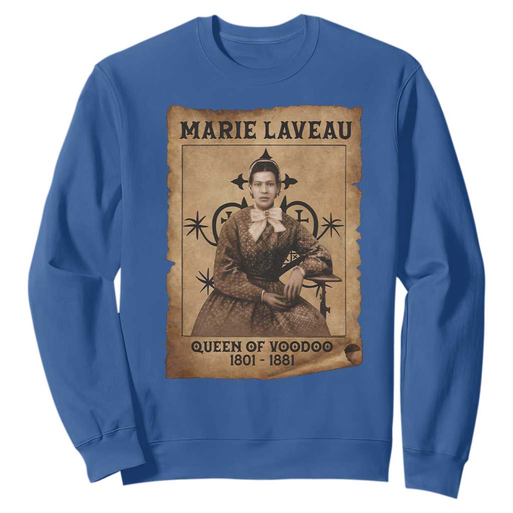 Marie Laveau Sweatshirt Queen Of Voodoo New Orleans Hoodoo Rootwork TS11 Royal Blue Print Your Wear