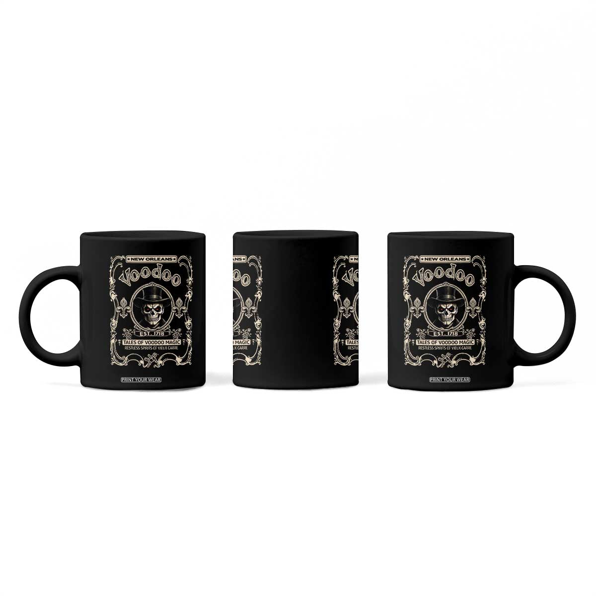 New Orleans Voodoo Coffee Mug Tales Of Voodoo Magic Skull Spooky Hoodoo Rootworker TS11 Print Your Wear