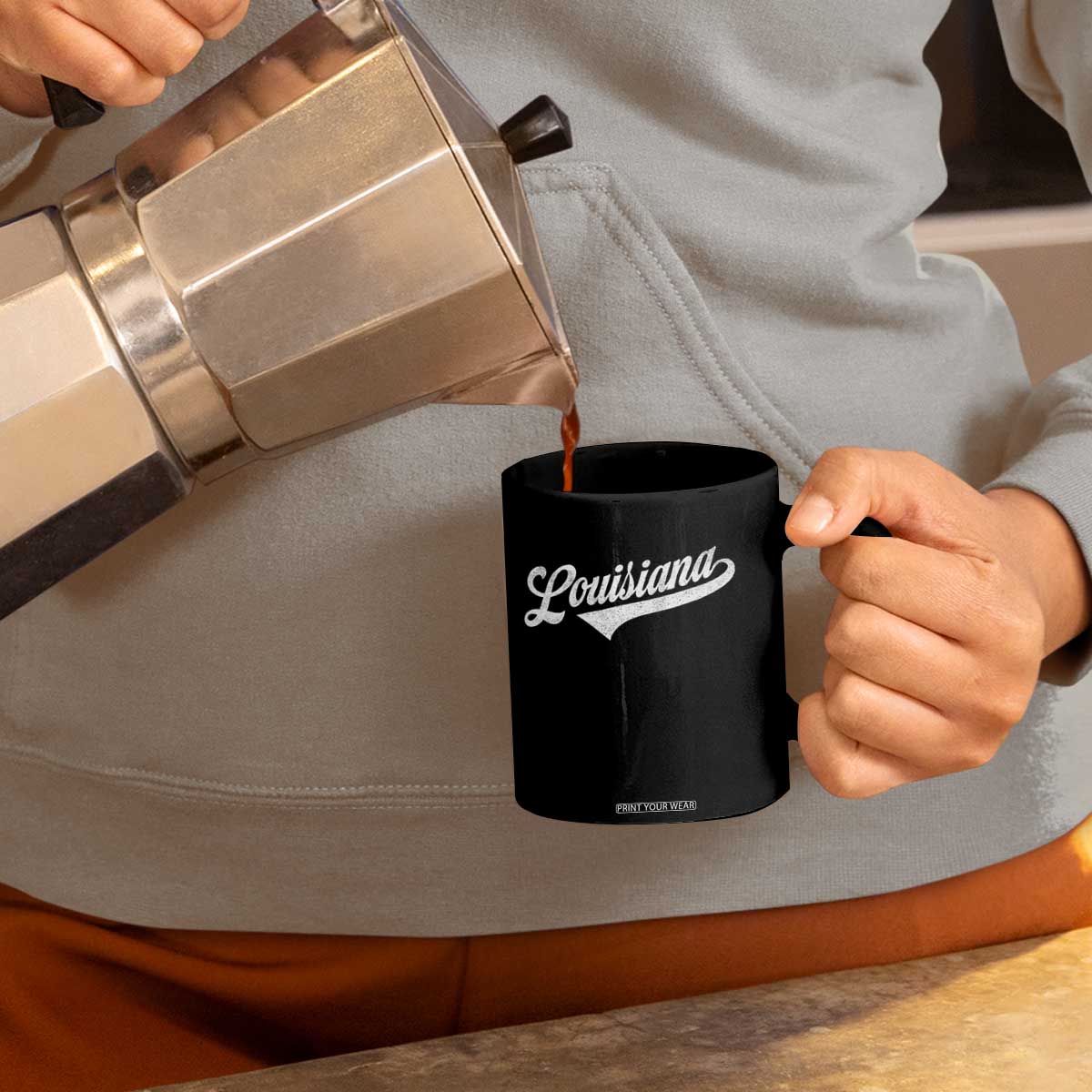 Retro Louisiana Coffee Mug Vintage City State Distressed Pride TS11 Print Your Wear