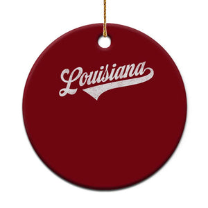 Retro Louisiana Ceramic Ornament Vintage City State Distressed Pride TS11 1pc Red Print Your Wear