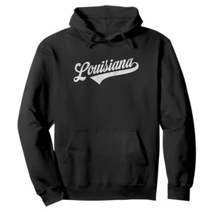Retro Louisiana Hoodie Vintage City State Distressed Pride TS11 Black Print Your Wear