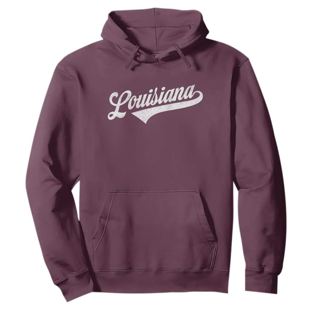 Retro Louisiana Hoodie Vintage City State Distressed Pride TS11 Maroon Print Your Wear