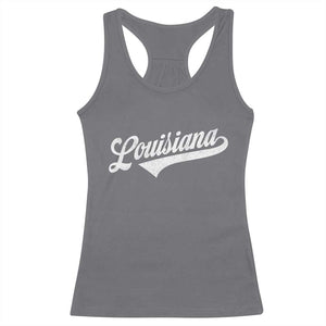 Retro Louisiana Racerback Tank Top Vintage City State Distressed Pride TS11 Charcoal Print Your Wear
