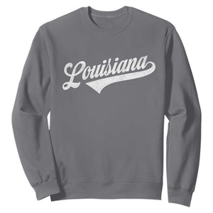 Retro Louisiana Sweatshirt Vintage City State Distressed Pride TS11 Charcoal Print Your Wear
