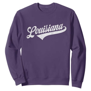 Retro Louisiana Sweatshirt Vintage City State Distressed Pride TS11 Purple Print Your Wear