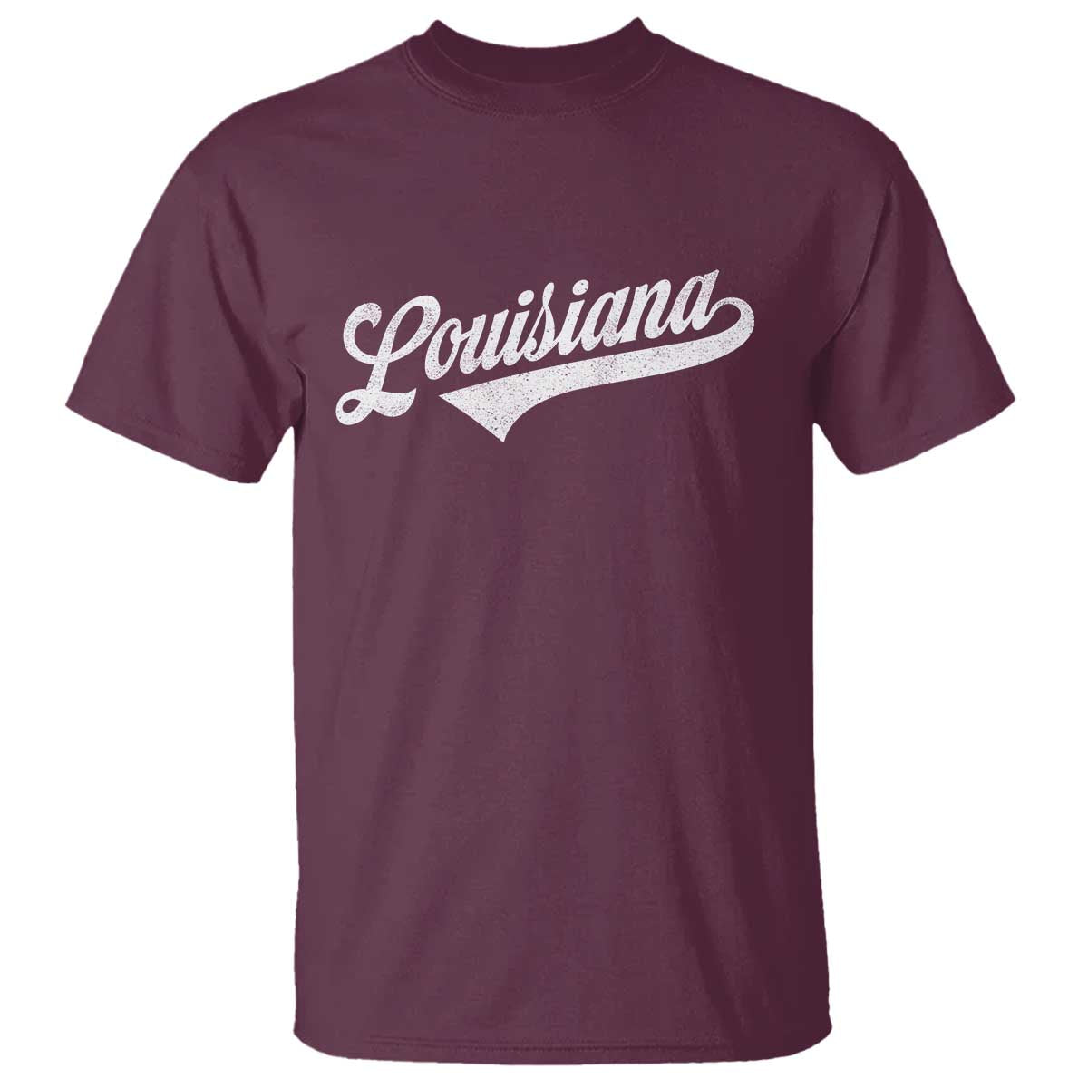 Retro Louisiana T Shirt Vintage City State Distressed Pride TS11 Maroon Print Your Wear