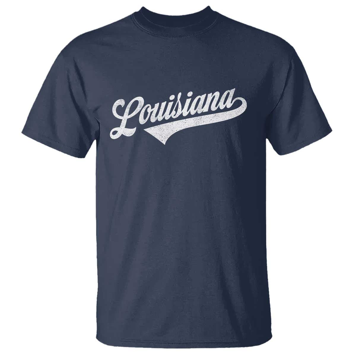 Retro Louisiana T Shirt Vintage City State Distressed Pride TS11 Navy Print Your Wear