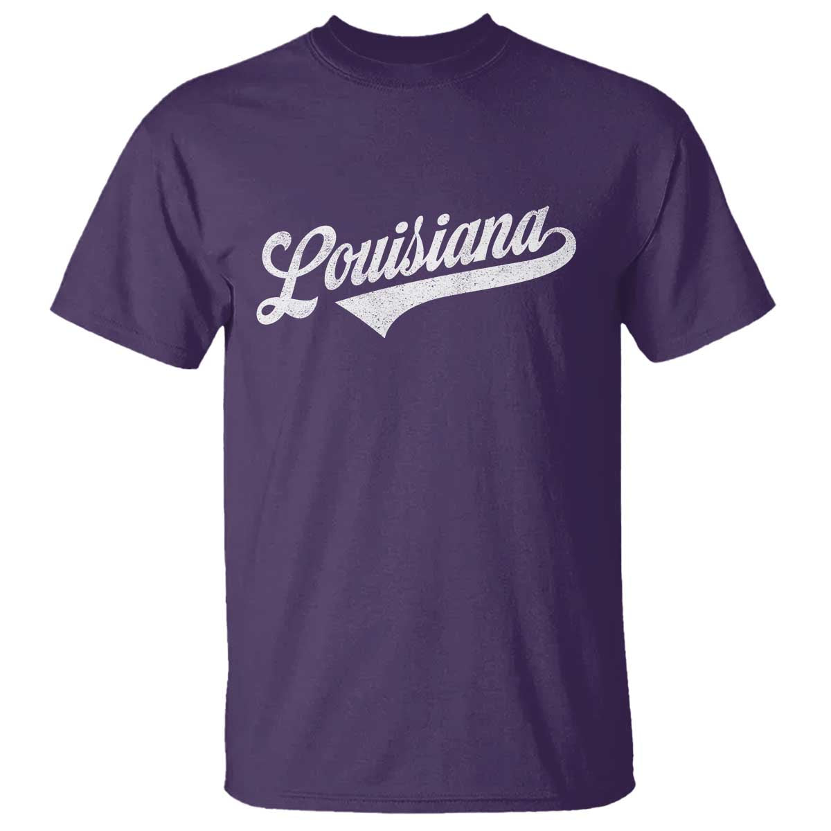 Retro Louisiana T Shirt Vintage City State Distressed Pride TS11 Purple Print Your Wear