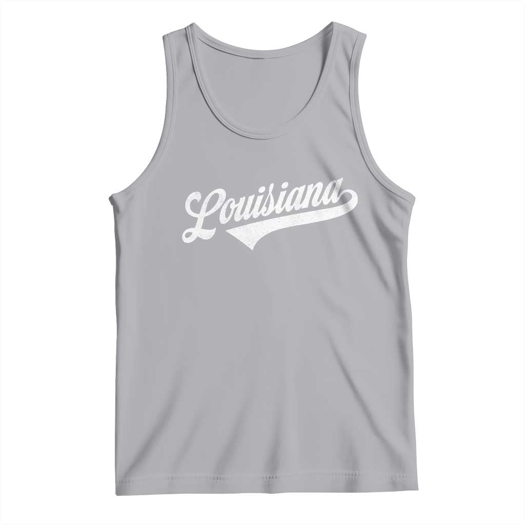 Retro Louisiana Tank Top Vintage City State Distressed Pride TS11 Athletic Heather Print Your Wear