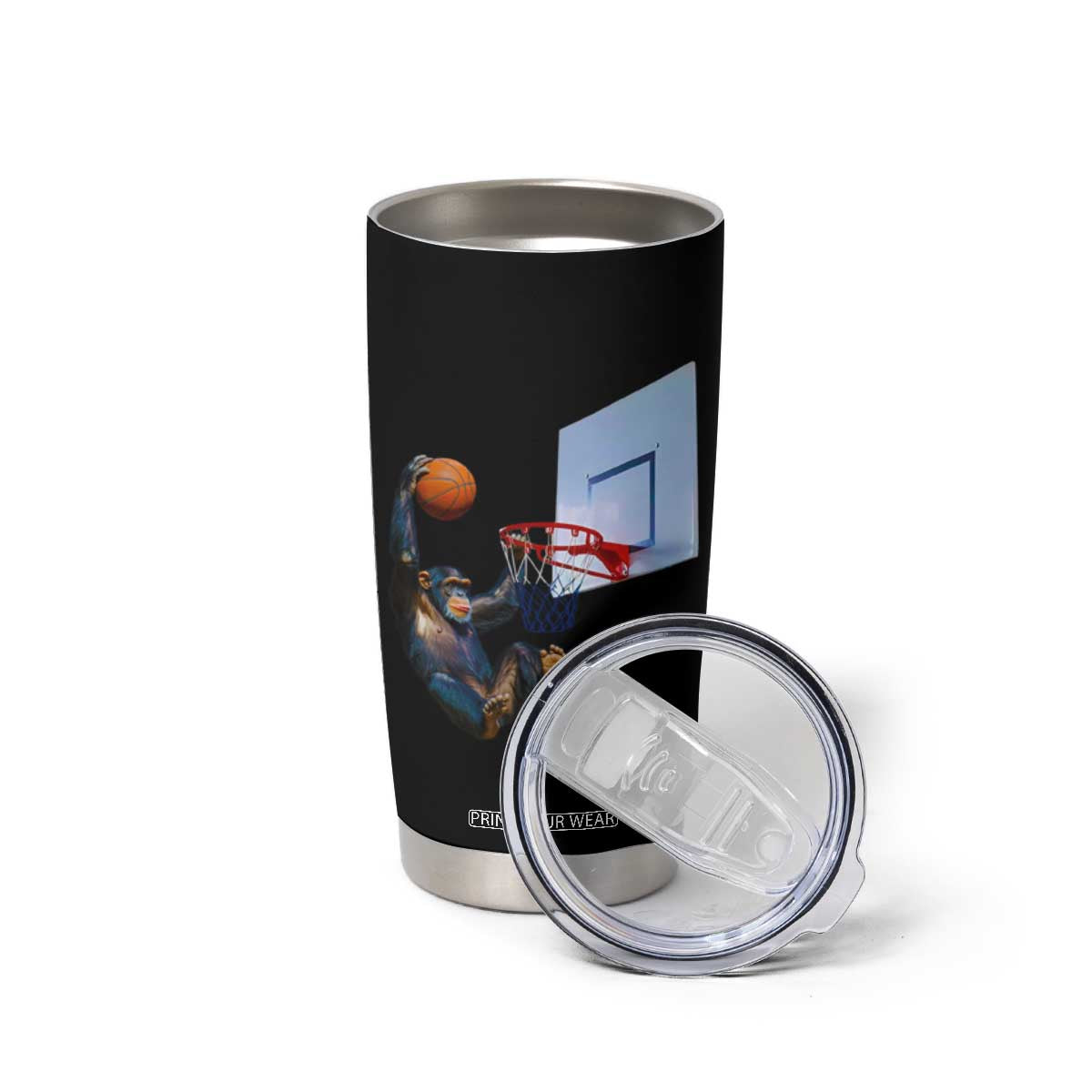 Funny Chimpanzee Basketball Monkey Tumbler Cup TS11 Print Your Wear