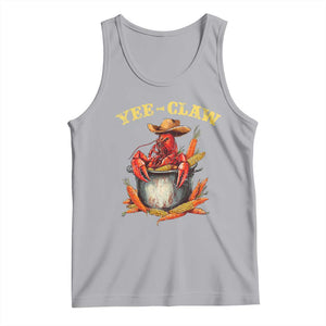 Funny Louisiana Crawfish Cowboy Tank Top Yee Claw Cajun Seafood TS11 Athletic Heather Print Your Wear