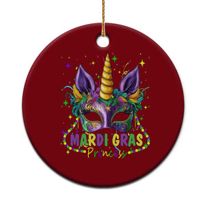 Funny Mardi Gras Princess Ceramic Ornament Unicorn Mask Party TS11 1pc Red Print Your Wear