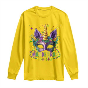 Funny Mardi Gras Princess Long Sleeve Shirt Unicorn Mask Party TS11 Daisy Print Your Wear