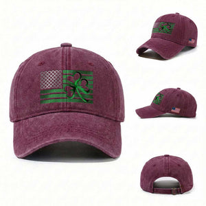 Funny Irish Americans Washed Cotton Baseball Cap Shamrock Celtic Knot American Flag St Patrick's Day TS11 Washed Cap Universal Fit Burgundy Print Your Wear