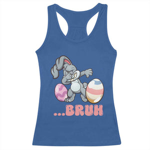 Funny Bruh Dab Rabbit Eggs Easter Day Racerback Tank Top TS11 Royal Blue Print Your Wear