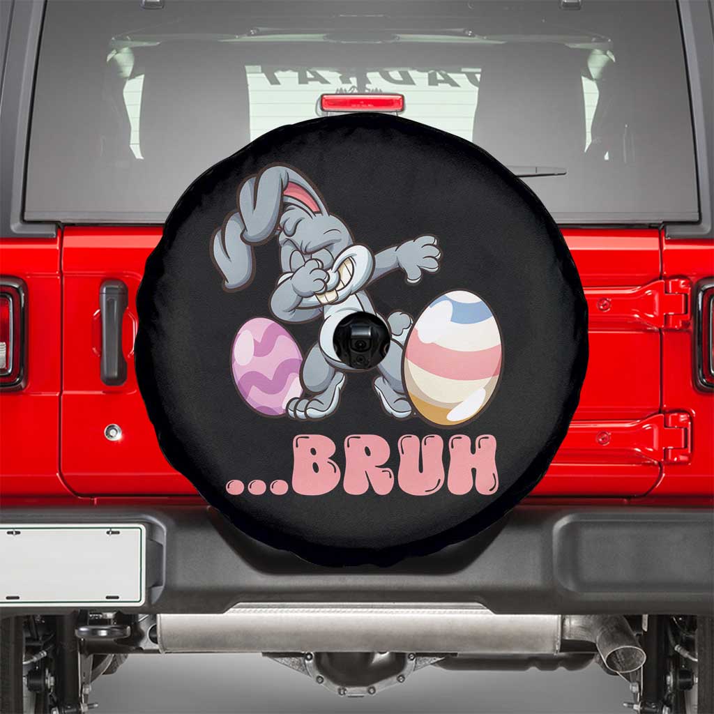 Funny Bruh Dab Rabbit Eggs Easter Day Spare Tire Cover TS11 Black Print Your Wear