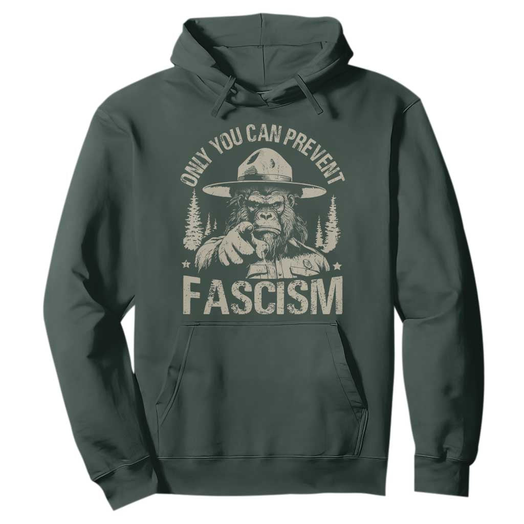 Save Our National Parks Bigfoot Hoodie Vintage Forest TS11 Dark Forest Green Print Your Wear