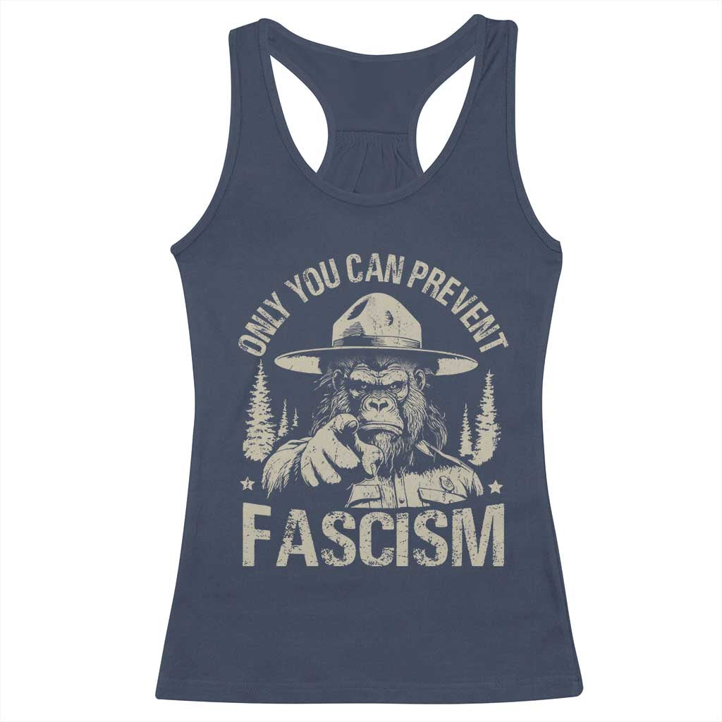 Save Our National Parks Bigfoot Racerback Tank Top Vintage Forest TS11 Navy Print Your Wear