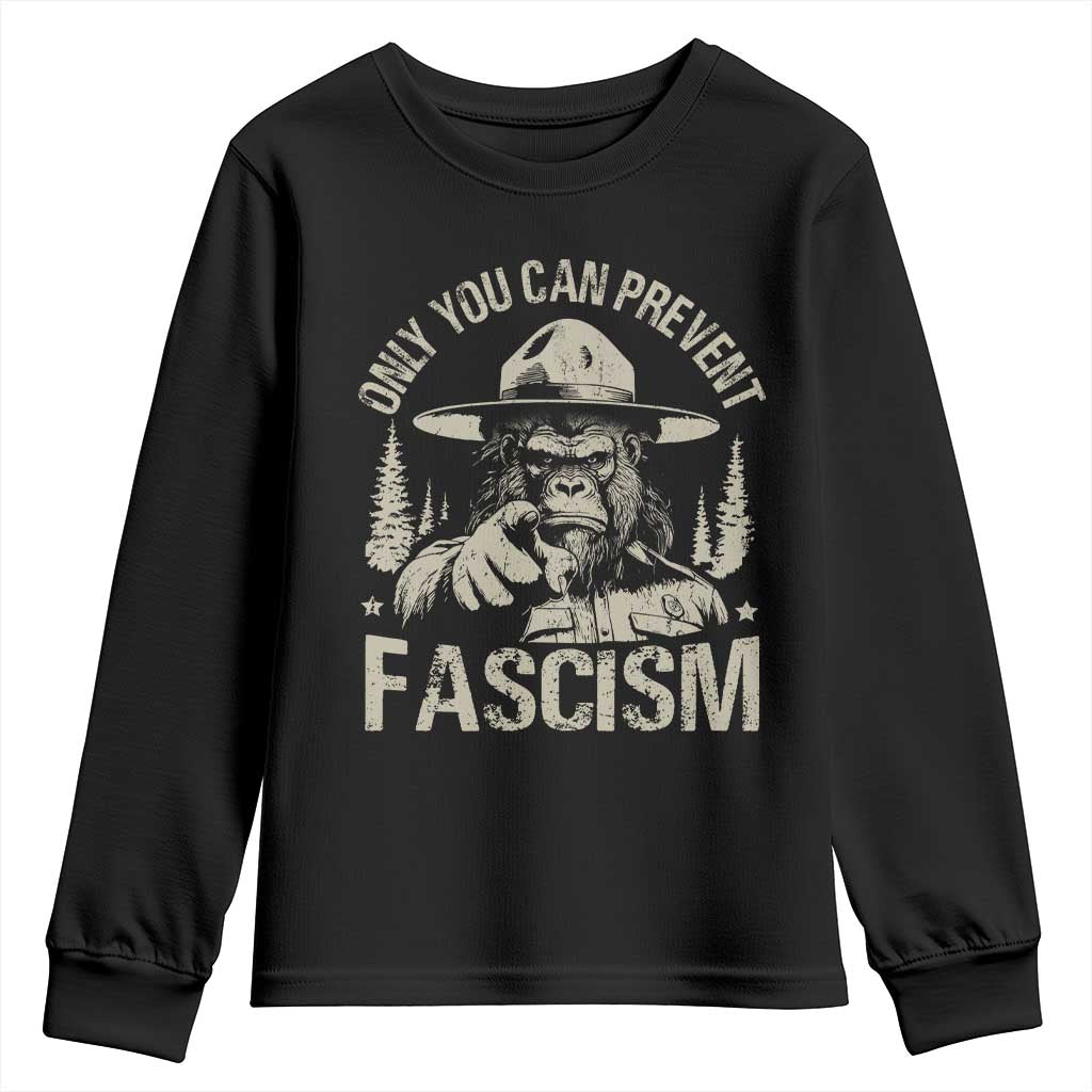 Save Our National Parks Bigfoot Youth Sweatshirt Vintage Forest TS11 Black Print Your Wear