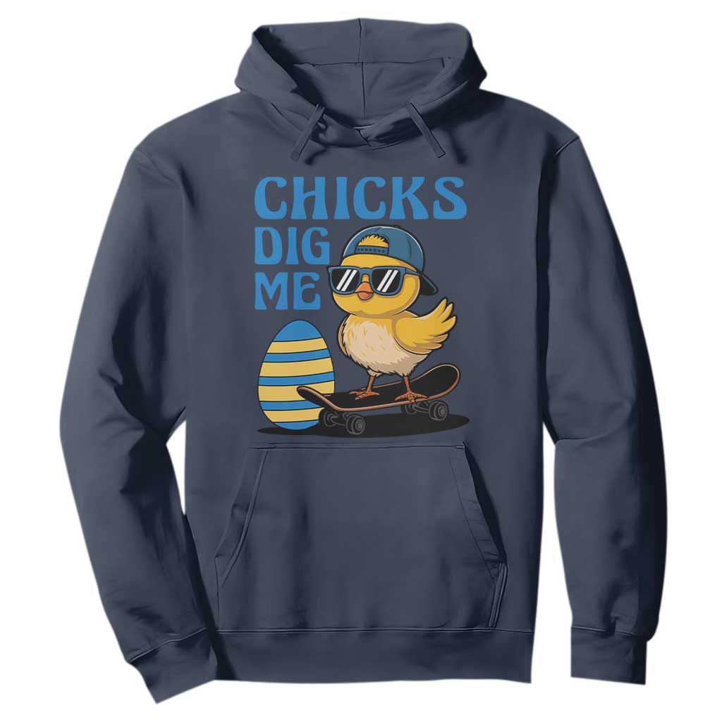 Funny Easter Day Chicks Dig Me Hoodie Cool Chicken TS11 Navy Print Your Wear