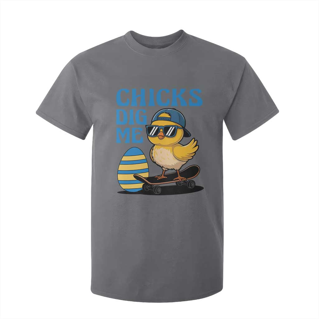 Funny Easter Day Chicks Dig Me T Shirt For Kid Cool Chicken TS11 Charcoal Print Your Wear
