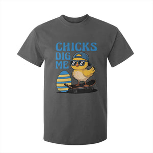 Funny Easter Day Chicks Dig Me T Shirt For Kid Cool Chicken TS11 Dark Heather Print Your Wear
