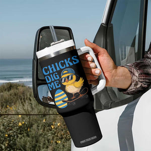 Funny Easter Day Chicks Dig Me Tumbler With Handle Cool Chicken TS11 Print Your Wear