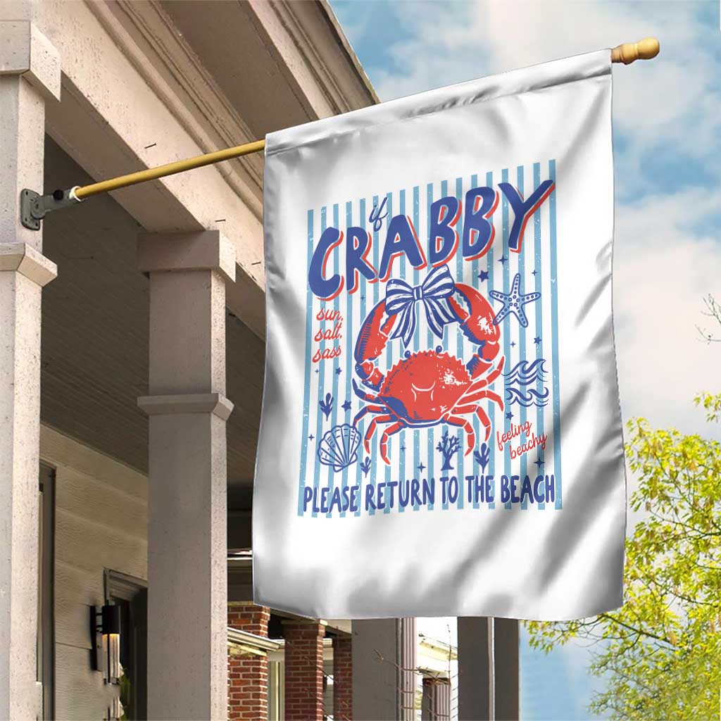 If Crabby Please Return To The Beach Garden Flag Funny Summer Girl TS11 Print Your Wear