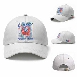 If Crabby Please Return To The Beach Baseball Cap Funny Summer Girl TS11 Baseball Cap Universal Fit White Print Your Wear