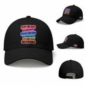 Test Day Baseball Cap Slay The Test Big Brain Energy Students Spirit TS11 Baseball Cap Universal Fit Black Print Your Wear