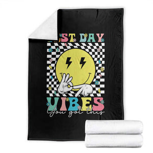 Test Day 67 Meme Throw Blanket You Got This Testing Teacher Retro Grooves TS11 Black Print Your Wear