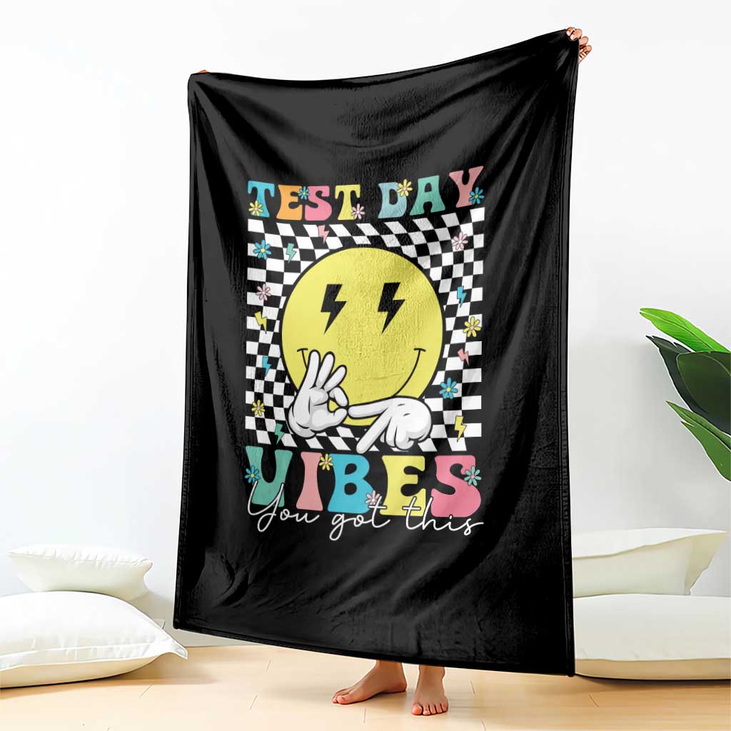 Test Day 67 Meme Throw Blanket You Got This Testing Teacher Retro Grooves TS11 Print Your Wear