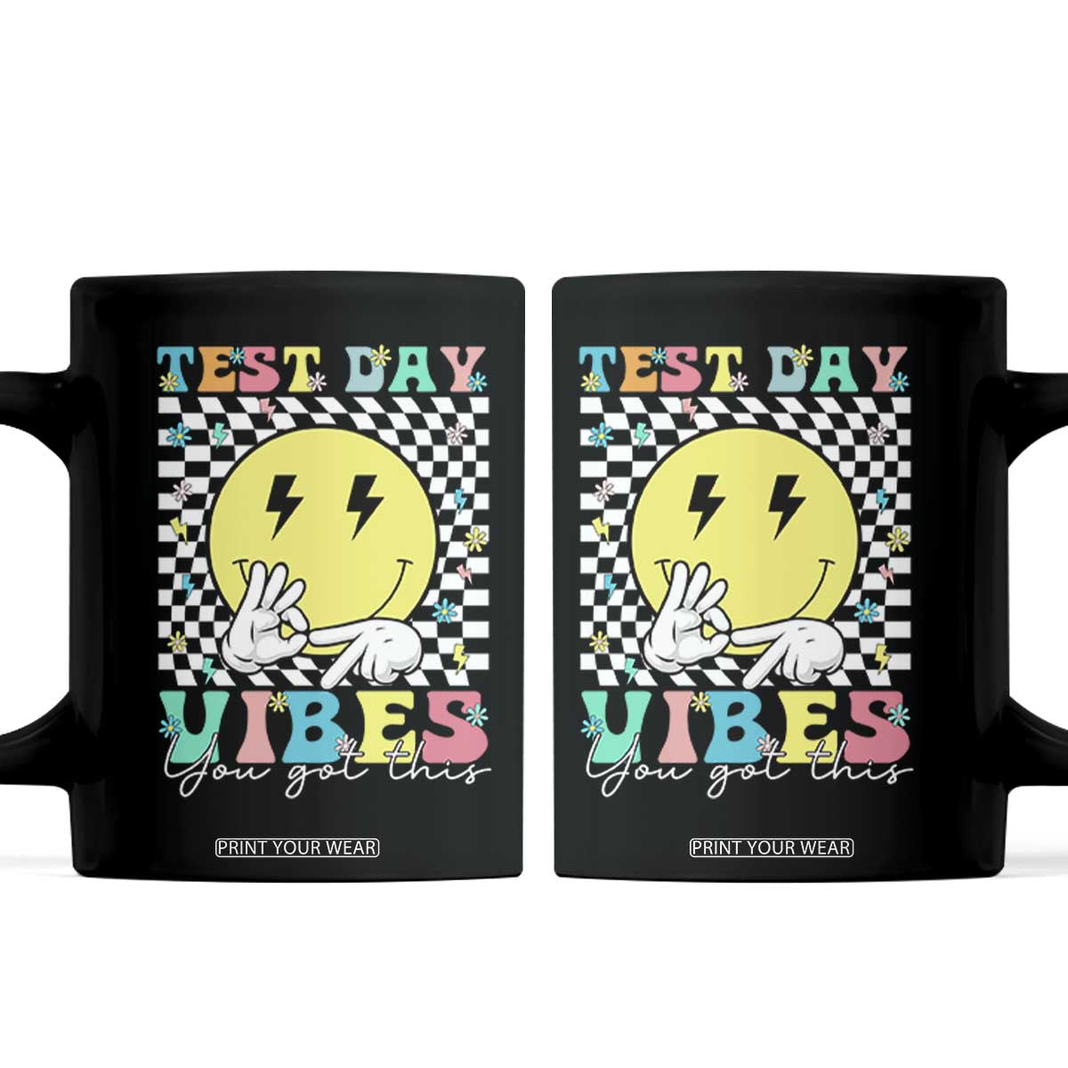 Test Day 67 Meme Coffee Mug You Got This Testing Teacher Retro Grooves TS11 Black Print Your Wear
