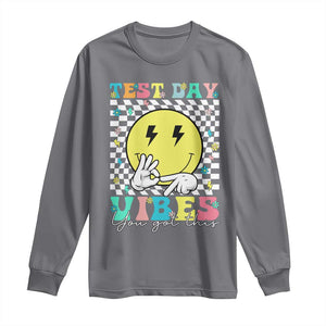 Test Day 67 Meme Long Sleeve Shirt You Got This Testing Teacher Retro Grooves TS11 Charcoal Print Your Wear