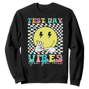 Test Day 67 Meme Sweatshirt You Got This Testing Teacher Retro Grooves TS11 Black Print Your Wear
