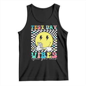 Test Day 67 Meme Tank Top You Got This Testing Teacher Retro Grooves TS11 Black Print Your Wear