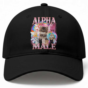 Alpha Male Cat Baseball Cap Funny Rainbow Kitten Meme Bootleg TS11 Print Your Wear