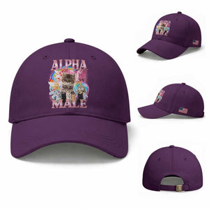 Alpha Male Cat Baseball Cap Funny Rainbow Kitten Meme Bootleg TS11 Baseball Cap Universal Fit Purple Print Your Wear